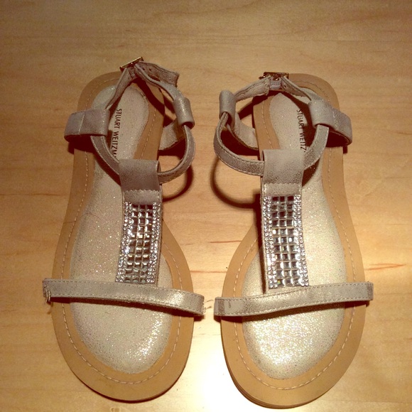Stuart Weitzman Camia Darling Champagne Gold - Picture 1 of 3